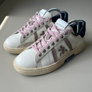 PREMIATA Russell Low-Top Premium White Leahter Womens Sneakers VAR.6088D 37 EUR